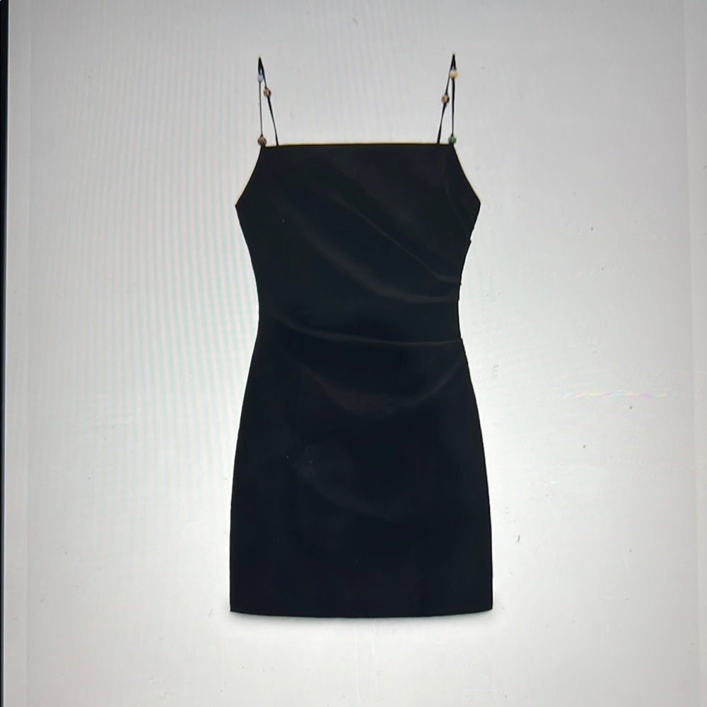 NWT Zara Draped Linen Blend Dress
